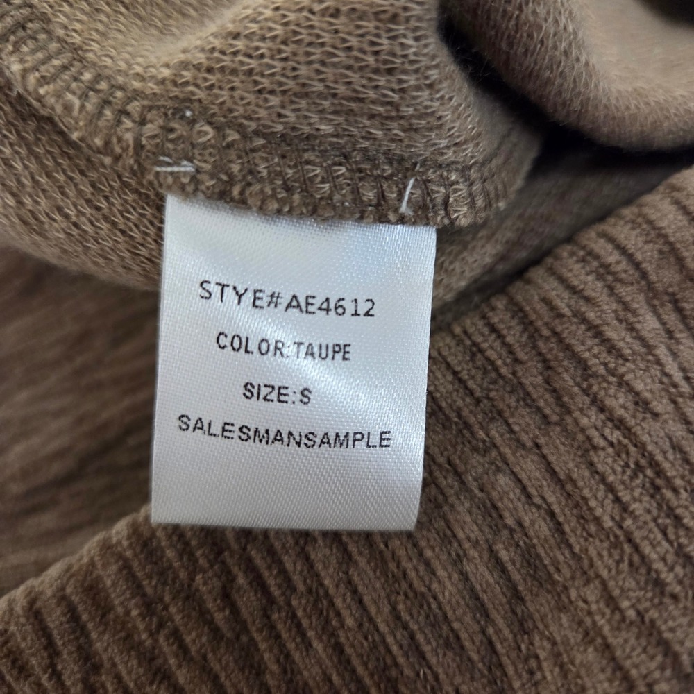 Sadie‎ & Sage Taupe Textured Knit Midi Skirt Side Slit Brown Small - Picture 6 of 6
